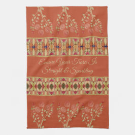 Rosa och Orange Kökshandduk