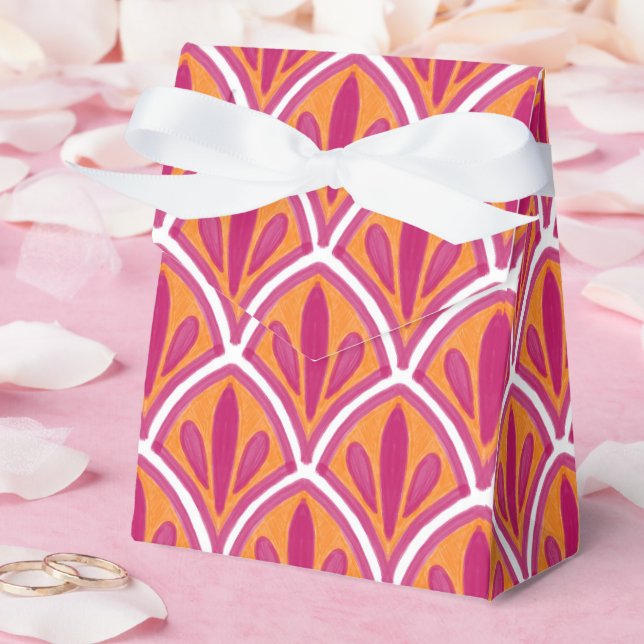 Rosa och Orange Ljusfärgad Fläkt Bröllop Presentaskar (Bröllop)