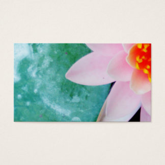 Rosa och orange lotus visitkort