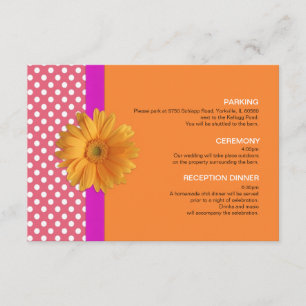 Rosa och Orange med Daisy-höljekort Tilläggskort