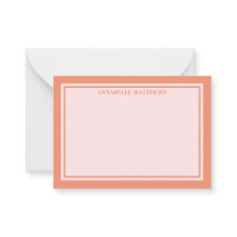 Rosa och orange minimalistisk monogram