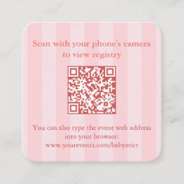 Rosa och Orange Möhippa QR-OSA Tilläggskort