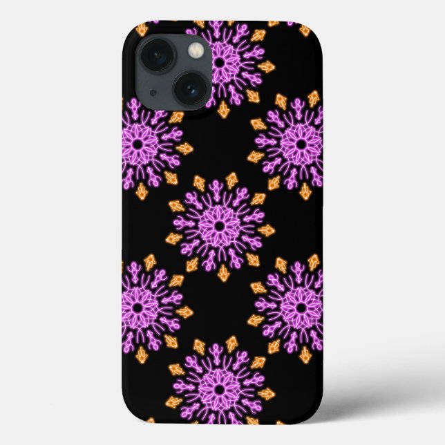 Rosa och orange nyblomma Fodral-Mat iphone case (Baksida)