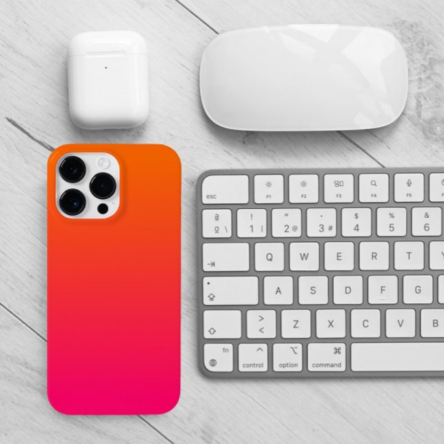 Rosa och orange Ombre (Bright orange and hot pink gradient for her case.)