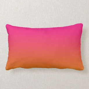 "Rosa och orange Ombre", Lumbarkudde
