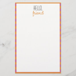 Rosa och Orange, oradade papper