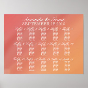 Rosa och Orange, övertoningsdiagram Poster