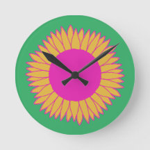 Rosa och Orange på Grönt Solros