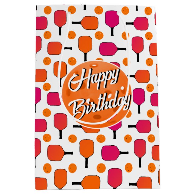 Rosa och Orange Pickleball Paddles Personlig (Framsidan)