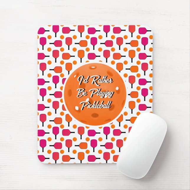 Rosa och Orange Pickleball Paddles Pickleball Part Musmatta (Med mus)