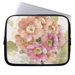Rosa och orange Primrose Laptop Sleeve