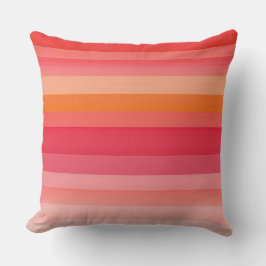 rosa och orange rand kudde