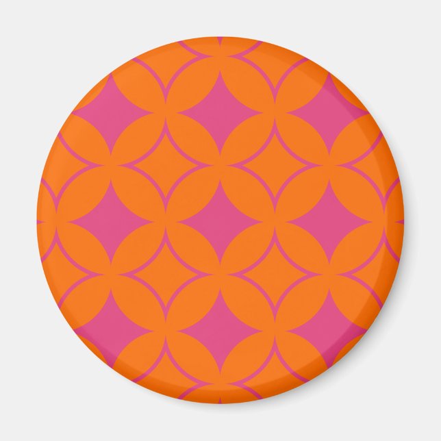 Rosa och orange shippo magnet (Framsidan)