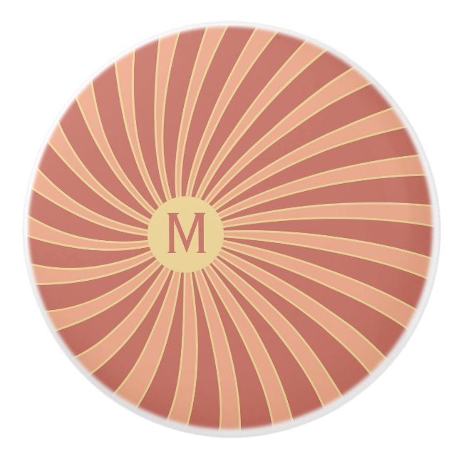 Rosa och orange stil solsprängningsdesign knopp (Framsidan)