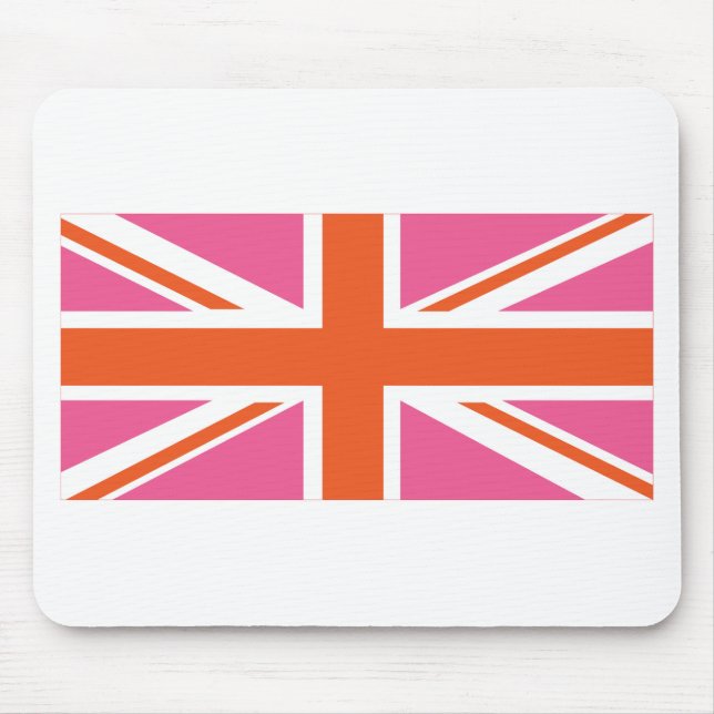Rosa och Orange unionens Flagga Musmatta (Framsidan)