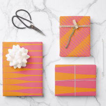 Rosa och Orange - uppsättning med Papper insvällni