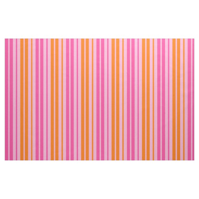  Rosa och orange vertikala randiga design   Tyg (Fat Quarter)