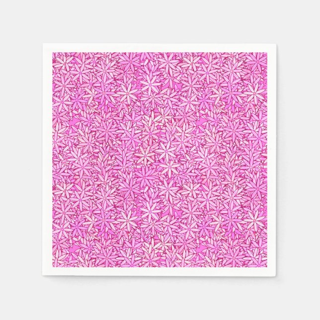 Rosa och orkidéblommor, orkidébakgrund pappersservett (Framsidan)