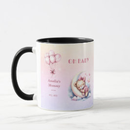Rosa och Pastel Theme Sweet Dreamy Baby Bear Mugg