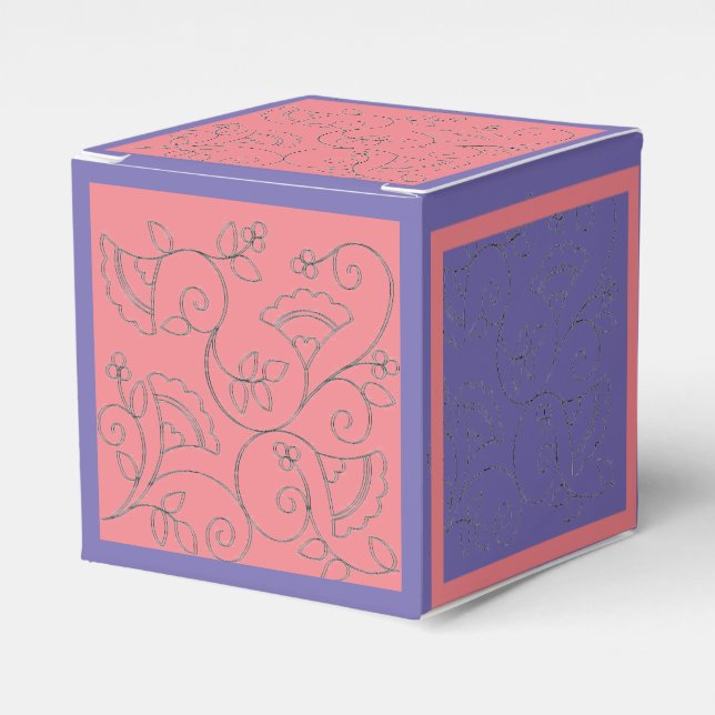 Rosa och Perpule Presentaskar (Framsidan Sidan)