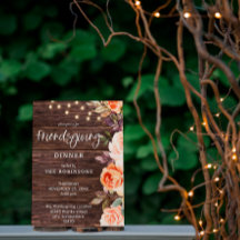 Rosa och persiko-Blommigt med Ljus Friendsgiving