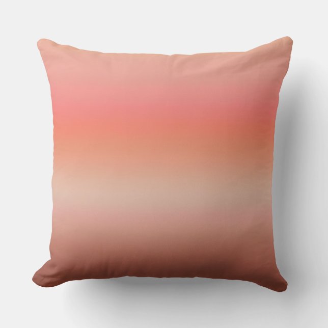rosa och persikofärgad mjuk övertoning kudde (Framsida)