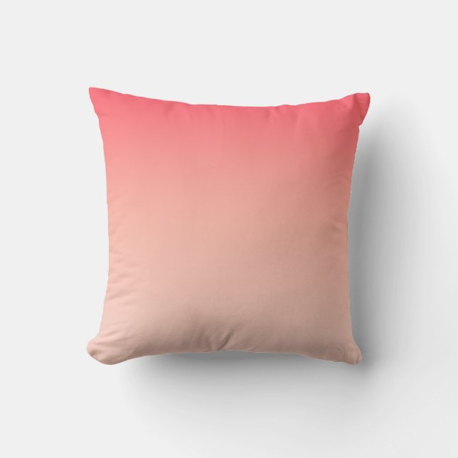 Rosa och persikofärgad övertoningsbakgrund kudde (Framsida)