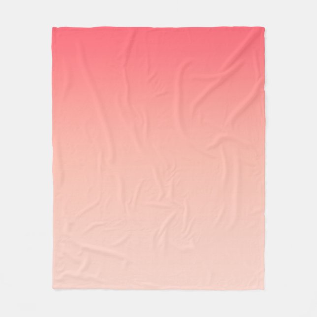 Rosa och persikogradientbakgrund fleecefilt (Framsidan)
