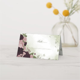 rosa- och plommonblomgreer placeringskort