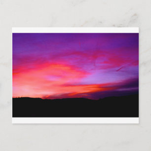 rosa och purpurfärgad himmel vykort
