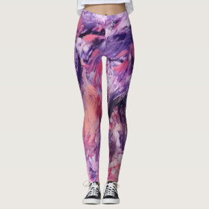 ROSA OCH PURPURFÄRGAD MAGI LEGGINGS