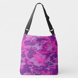 Rosa och purpurfärgade Camo Axelväska