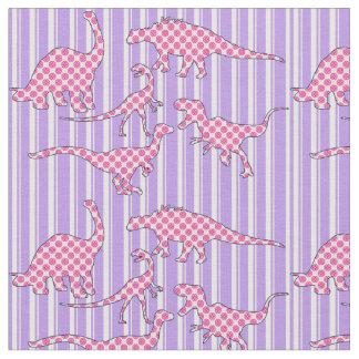 Rosa och purpurfärgat Dinosaurtyg Tyg