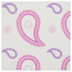 Rosa och purpurfärgat Paisley tyg