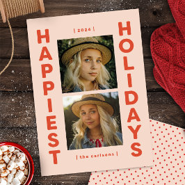 Rosa och Red 2 Photo Helgdag Photo jul Card Julkort