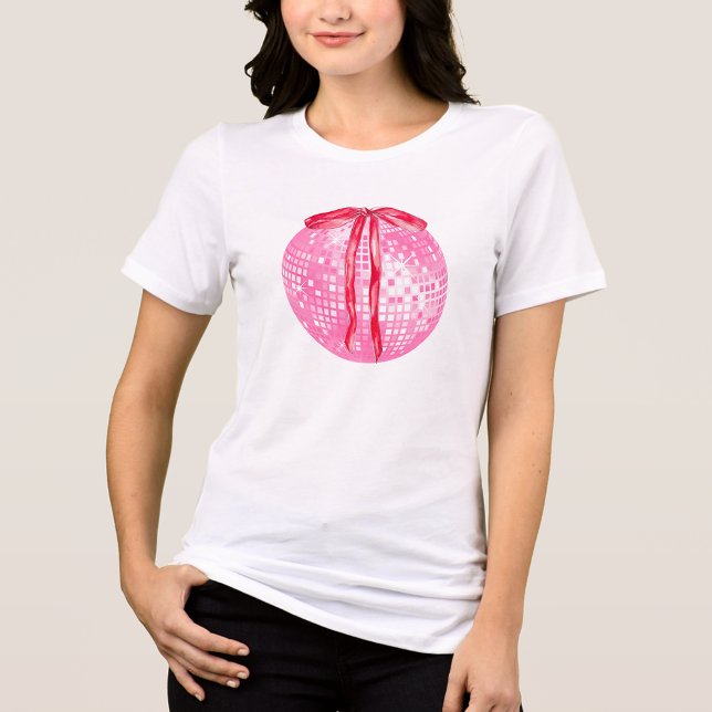 Rosa och Red Disco Bow T Shirt (Skapare uppladdad)