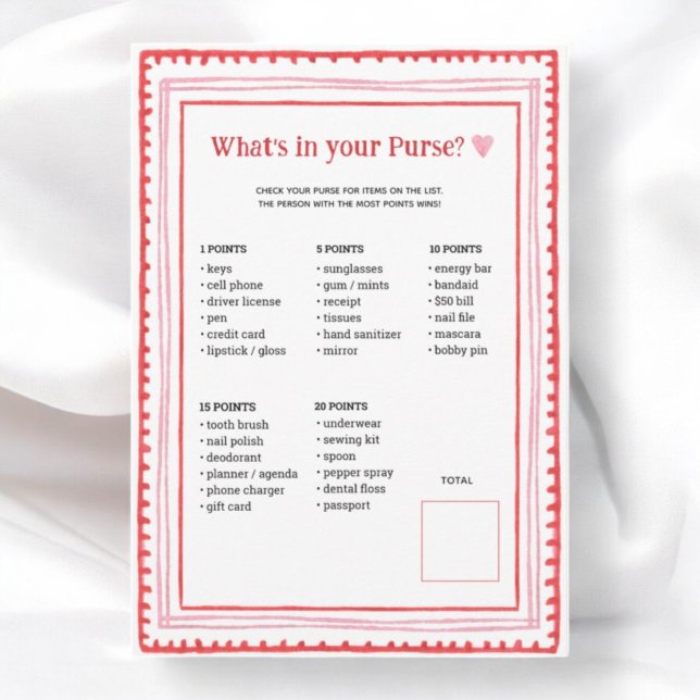 Rosa- och Red Heart Baby Shower Purwer Game Cards Inbjudningar (Skapare uppladdad)