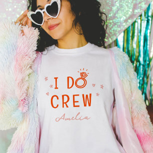 Rosa och Red I Do Crew Sketch Bachelorette Party T Shirt