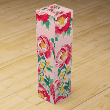 Rosa och Red Peony Chinoiserie Blommigt