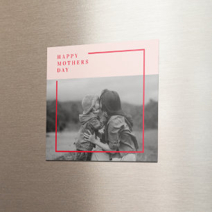 Rosa och Red Photo Mors dag Gift Magnet