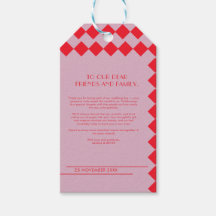 Rosa och Red Retro fet Kärlek och tack Bröllop