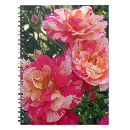 Rosa och Ro Blommigt Art Small Anteckningsbok