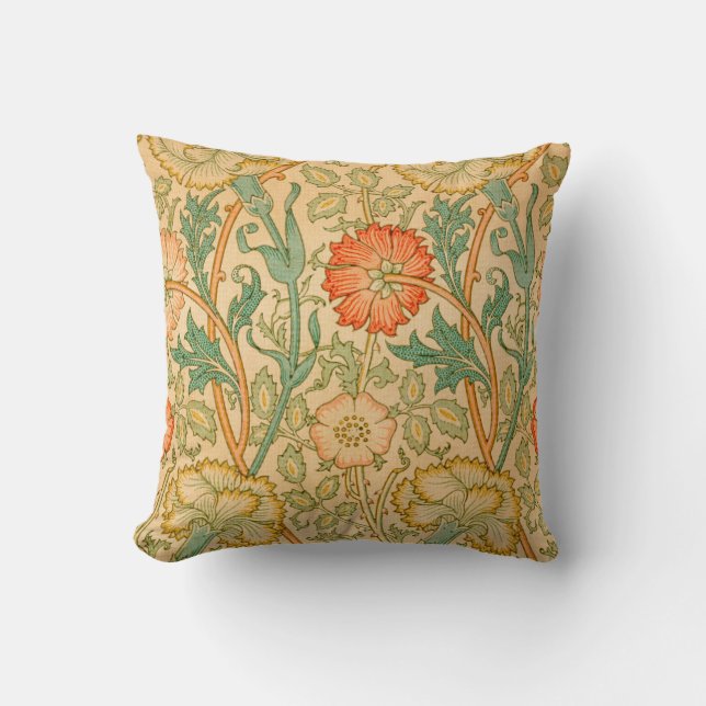 Rosa och Ro Mönster (av William Morris) Kudde (Framsida)