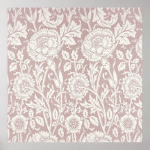Rosa och Ro William Morris Art Print Poster