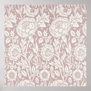 Rosa och Ro William Morris Art Print Poster