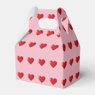 Rosa och röd fest för hjärtamönstervalentin presentaskar