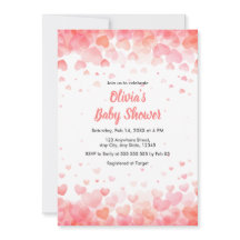 Rosa och röd lite sötnos baby shower