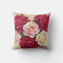 Rosa och Röd ros Pillow Kudde