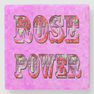 Rosa och Röd ros Stenunderlägg
