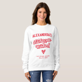Rosa och Röd Sällskapsresa Helgfest för Ogifta Kvi T Shirt